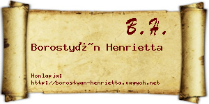 Borostyán Henrietta névjegykártya